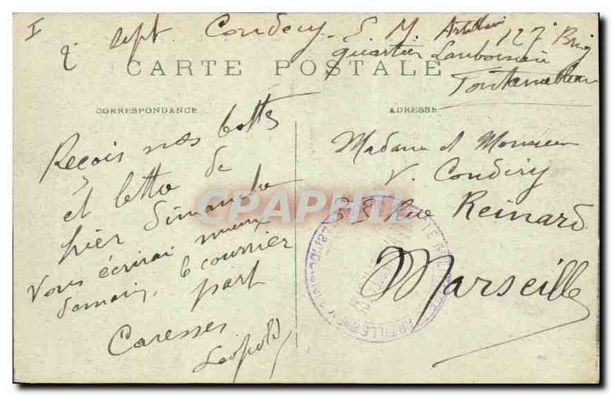 Palacio de FONTAINEBLEAU — La Puerta de Honor — Editor no identificado, n° 191 — Reverso