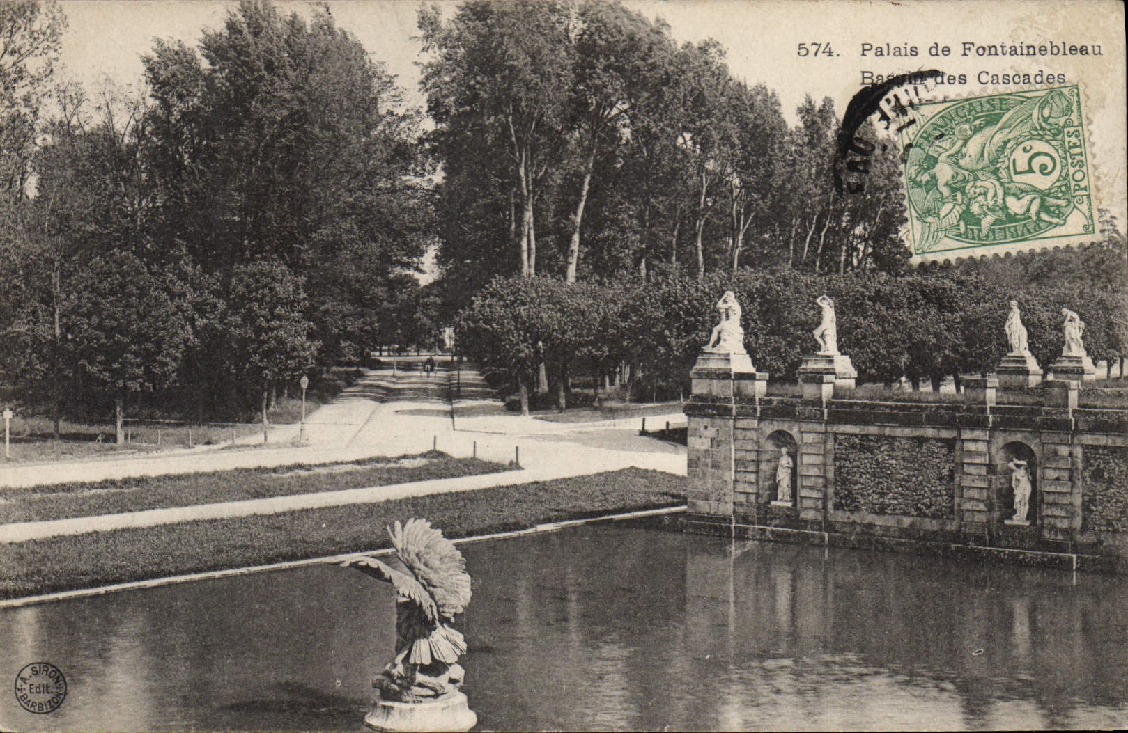 Palais de Fontainebleau — Bassin des Cascades — SIRÈNE ÉDITEUR, n° 574