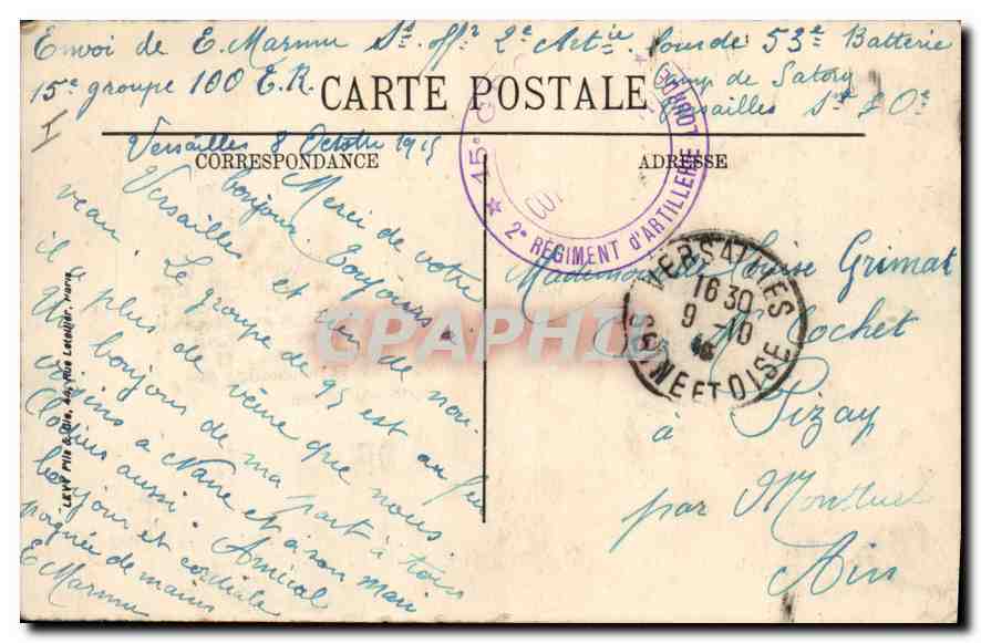Fontainebleau — Le Palais — L'Étang aux Carpes — N. G. — Reverso