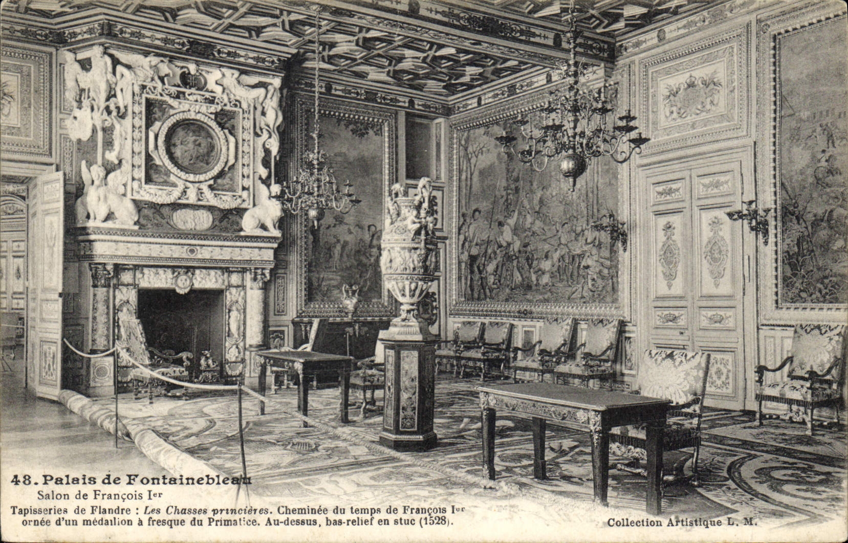 Palacio de Fontainebleau — Salón de Francisco I — Colección Artística L. M.