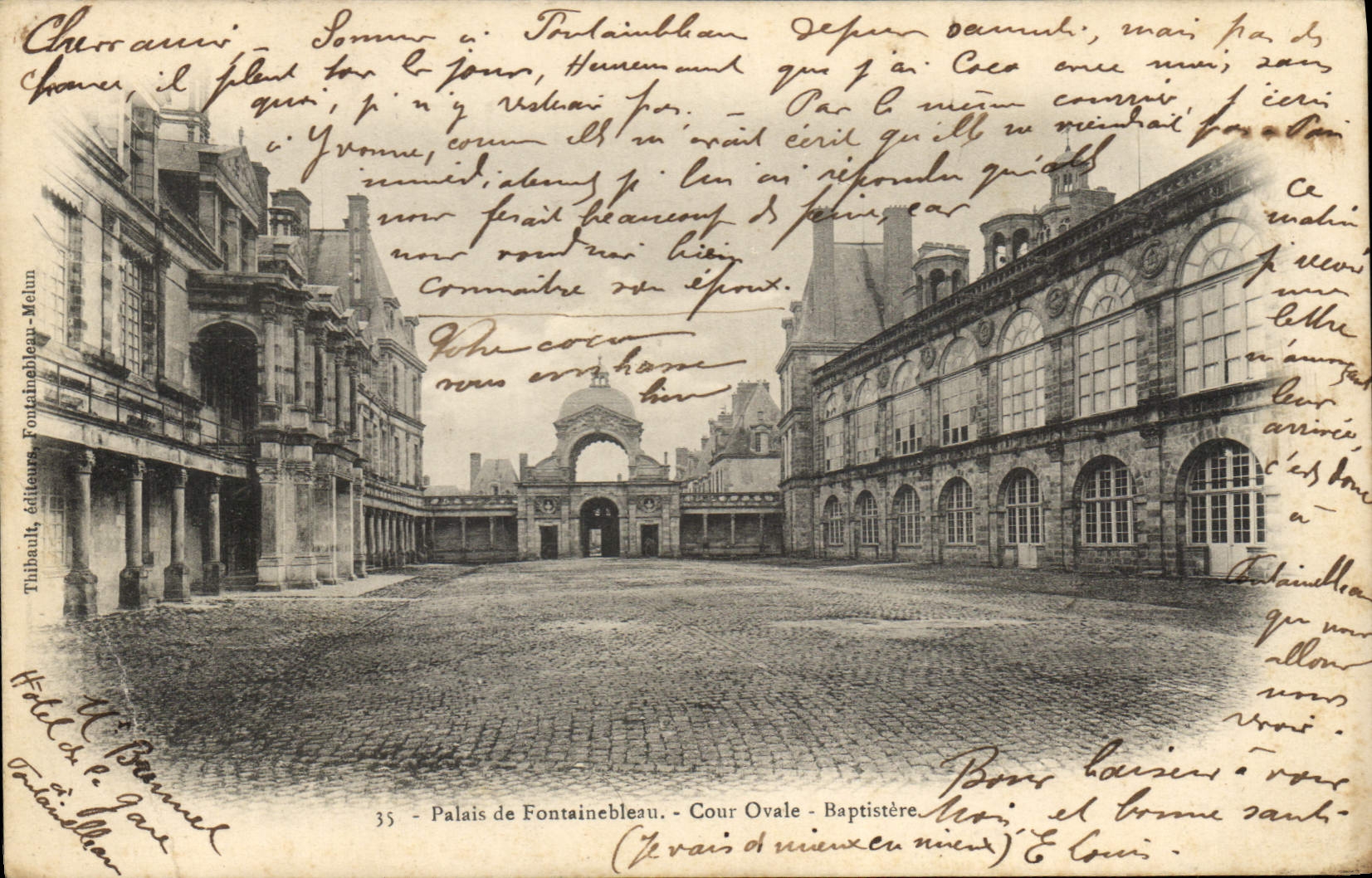 Fontainebleau - Cour Ovale - Baptistère — Palais de Fontainebleau — éditeur Thibault, n° 35