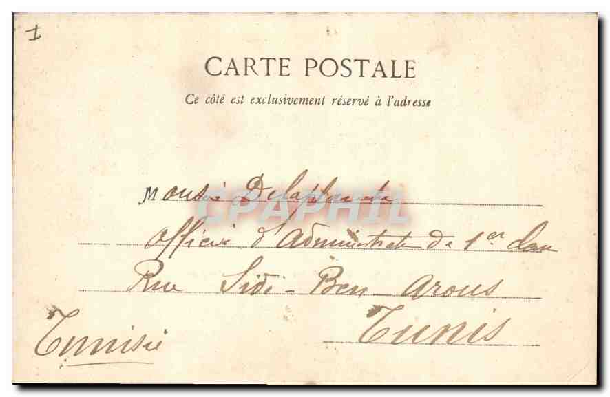 Pałac w Fontainebleau — Widok z Kaskad — Tilsaunt, wydawca, n° 51 — Rewers