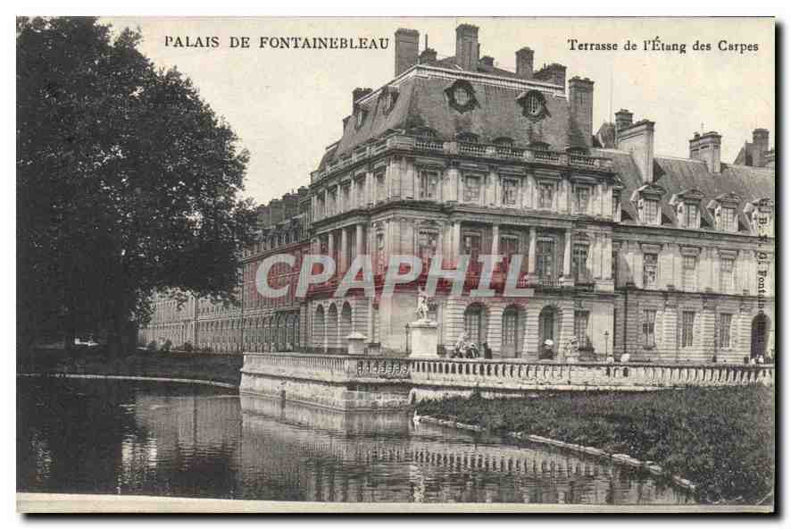 Paleis van Fontainebleau — Terras van het Étang des Carpes — Uitgever: P. de Fontainebleau