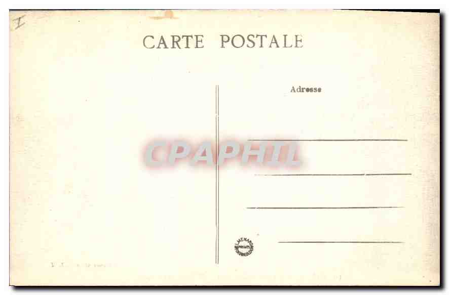 Palais de Fontainebleau — L'Étang des Carpes — Collection Artistique L. M. — Verso