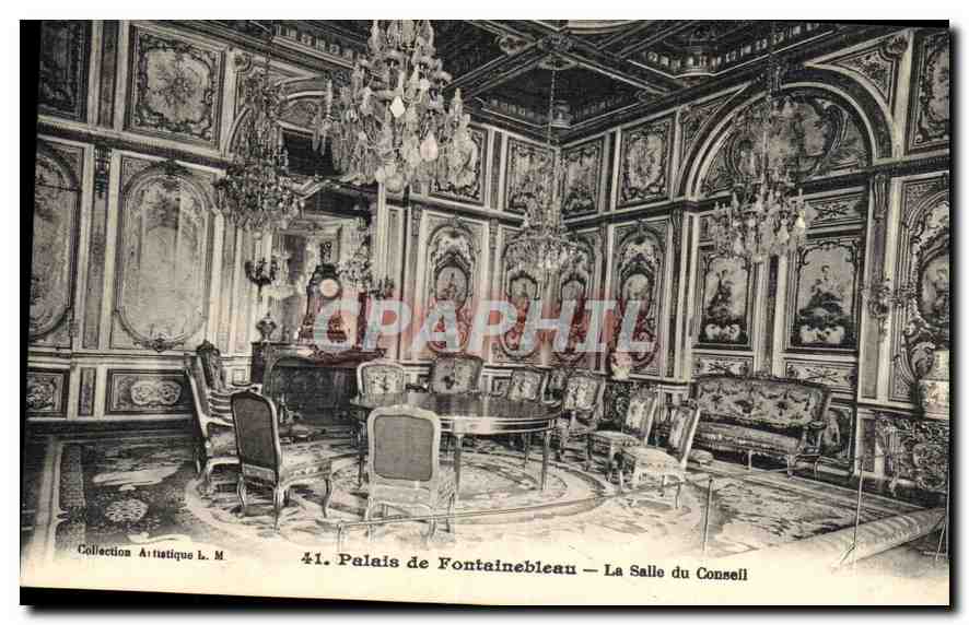Schloss Fontainebleau — Die Ratshalle — Künstlerische Sammlung L. M.