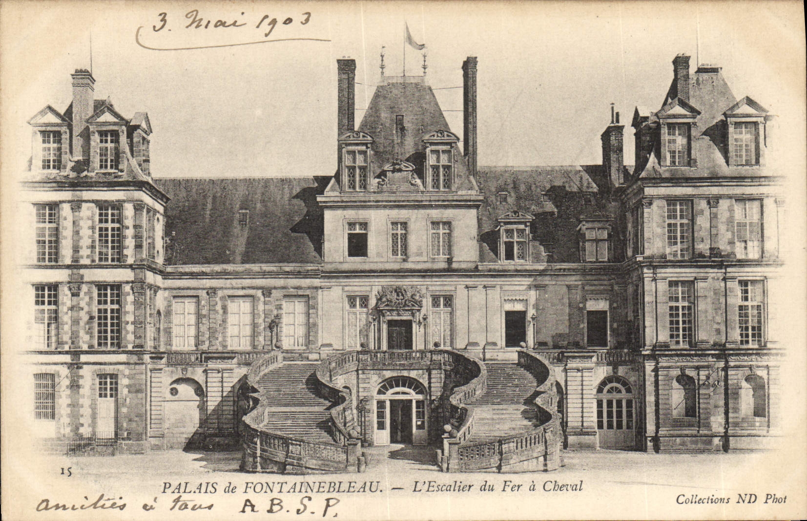 CPA Palais de Fontainebleau L'Escalier du Fer a Cheval 