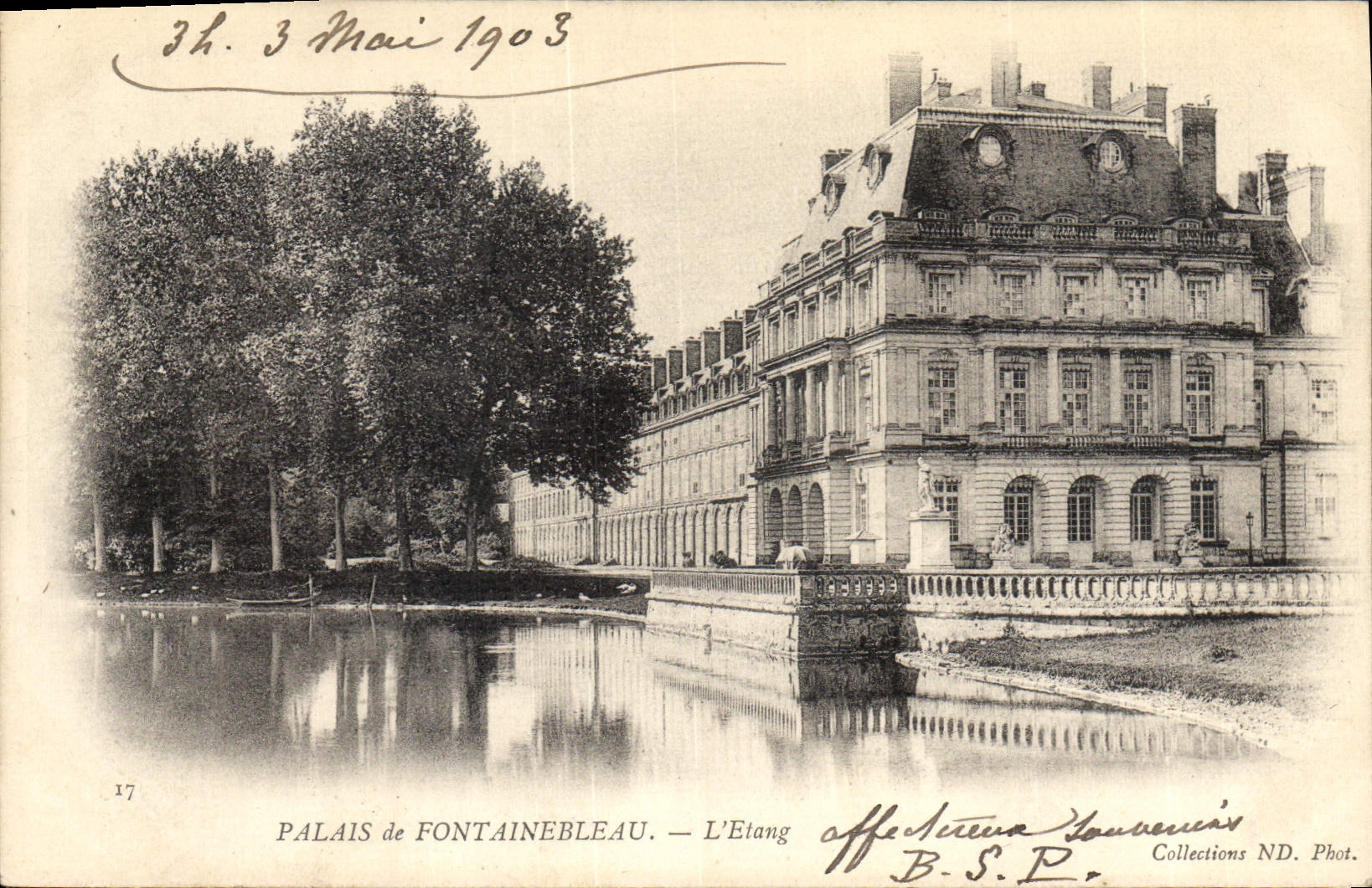 Schloss Fontainebleau — Der See — Aff. Tétra Louverne's B.S.P.