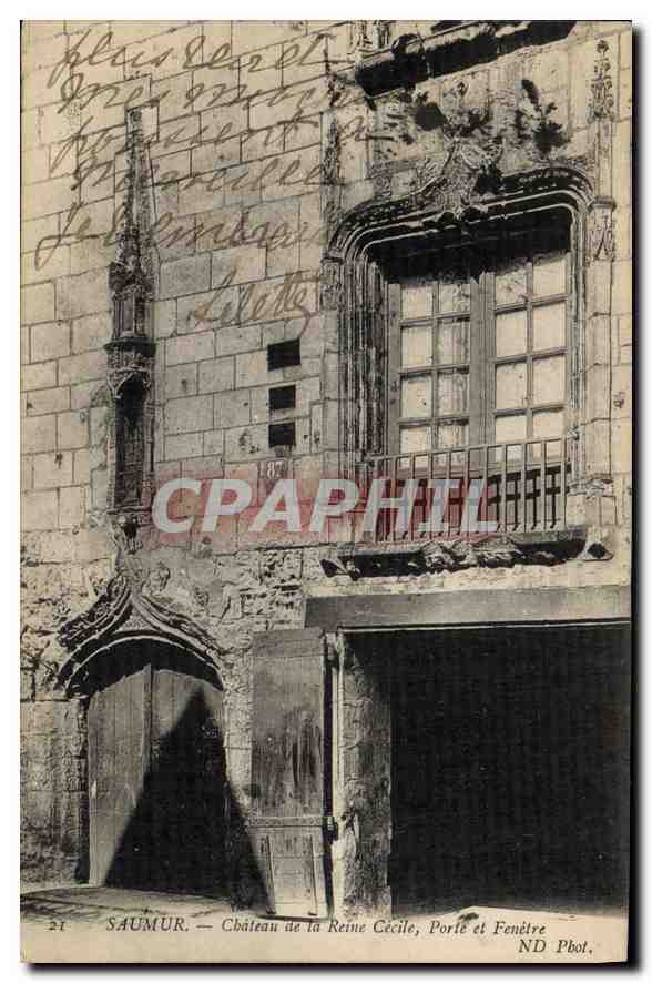 CPA Saumur Chateau de la Reine Cecile Porte et Femetre 