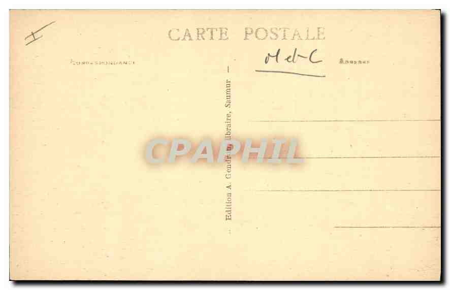 CPA Saumur Le Chateau Fort Monument historique  — Verso