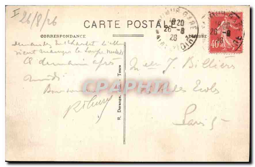CPA Saumur Maine et Loire Le Chateau XV Cote sud Est  — Verso