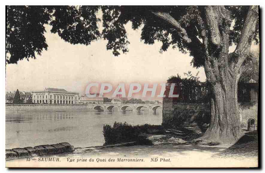 CPA Saumur Vue Prise du Quai des Marronniers 