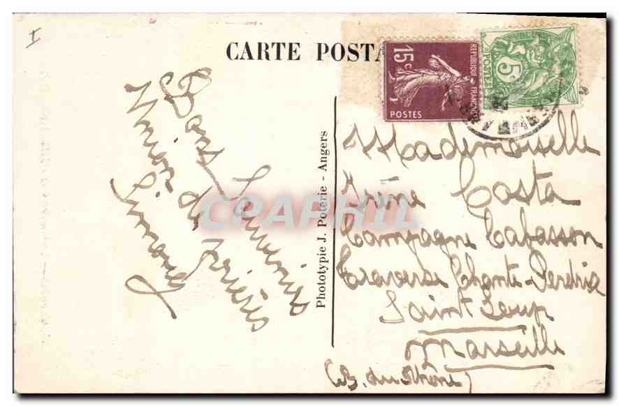 CPA Angers La Chaire de la Cathedrale  — Verso
