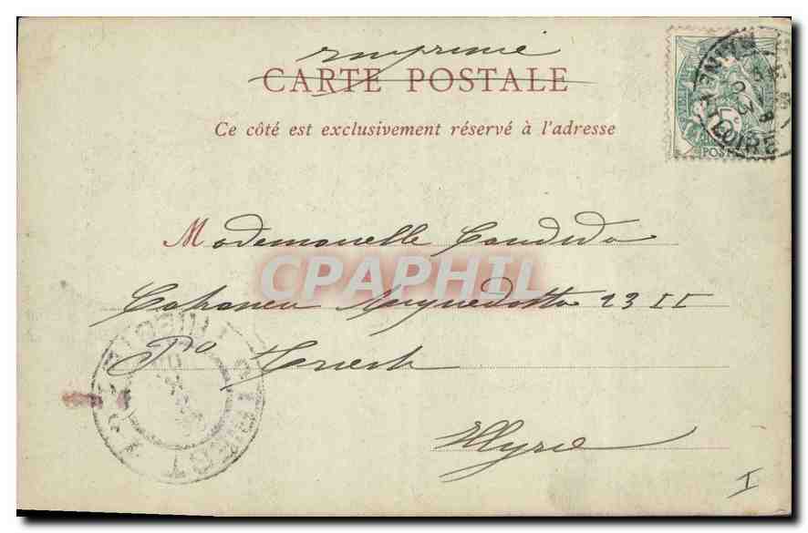 CPA Angers La Nef de la Cathedrale  — Verso