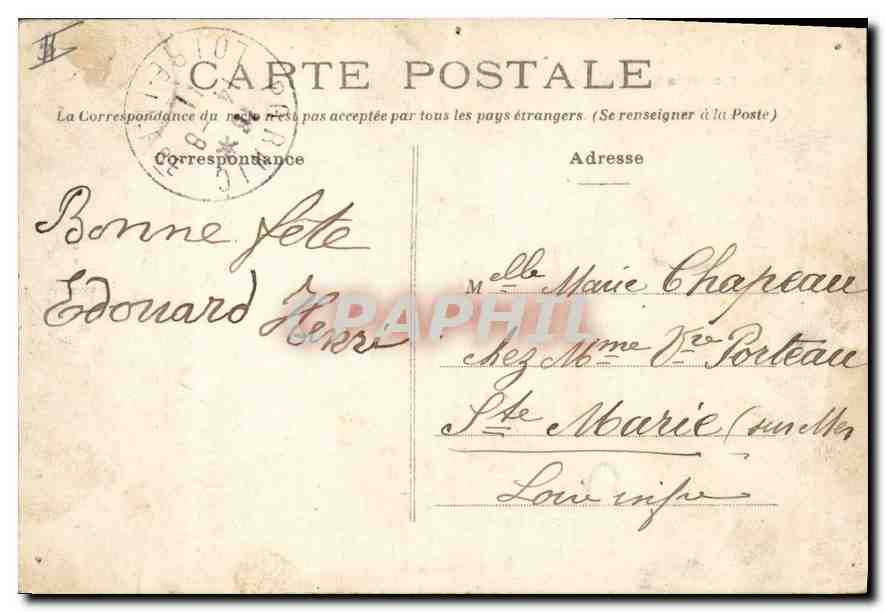 CPA Angers Pont de la Basse Chaine Bateau Peniche — Rückseite