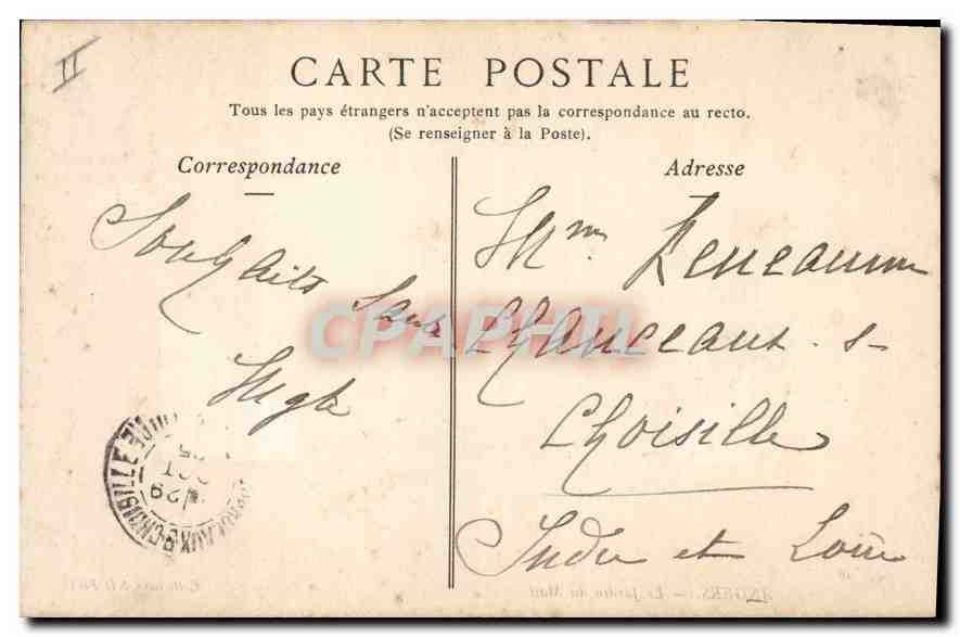 CPA Angers Le Jardin du Mait  — Rückseite