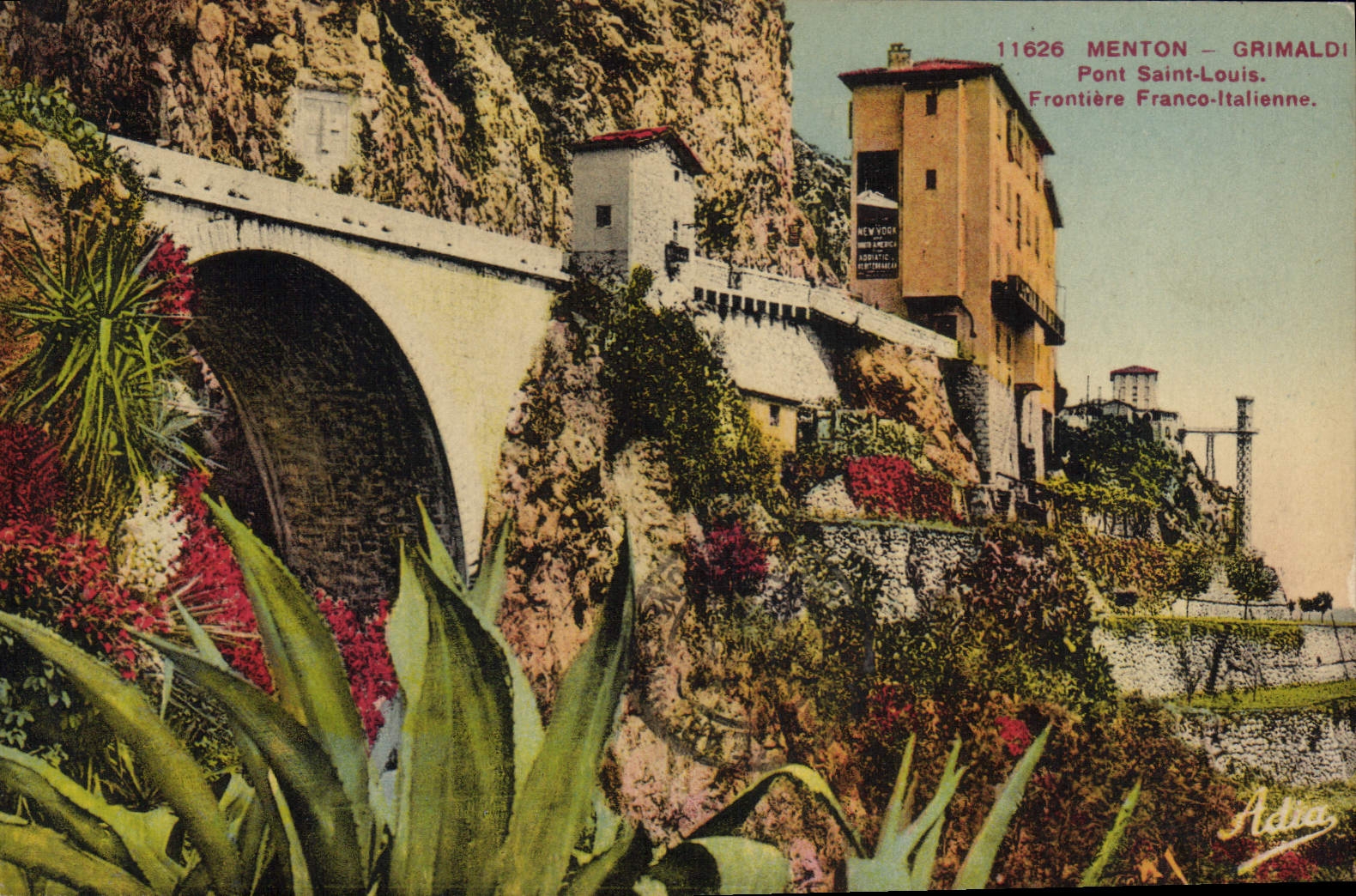 CPA Menton Grimaldi Pont Saint Louis Frontiere Franco Italienne 