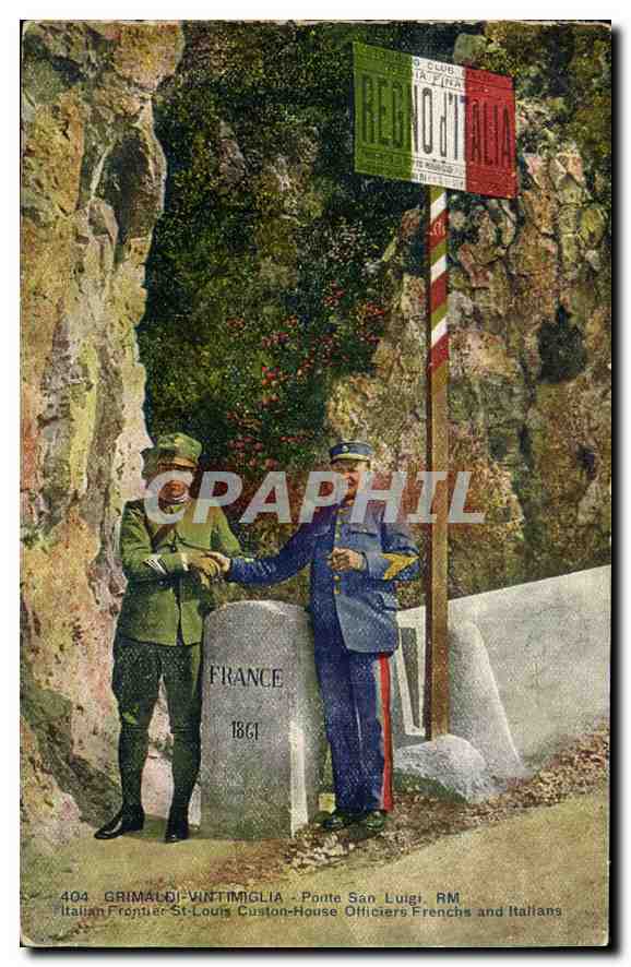 CPA Grimaldi Ventimiglia Porte San Luigi Douaniers