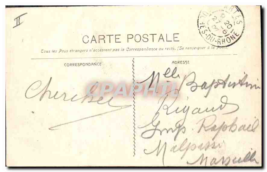 CPA Arles Un Coin des Arenes  — Verso