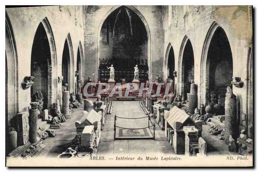 CPA Arles Interieur du Musee Lapidaire 