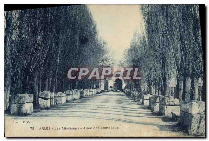 Arles - Les Aliscamps - Allée des Tombeaux — Coll. E.C. n°73