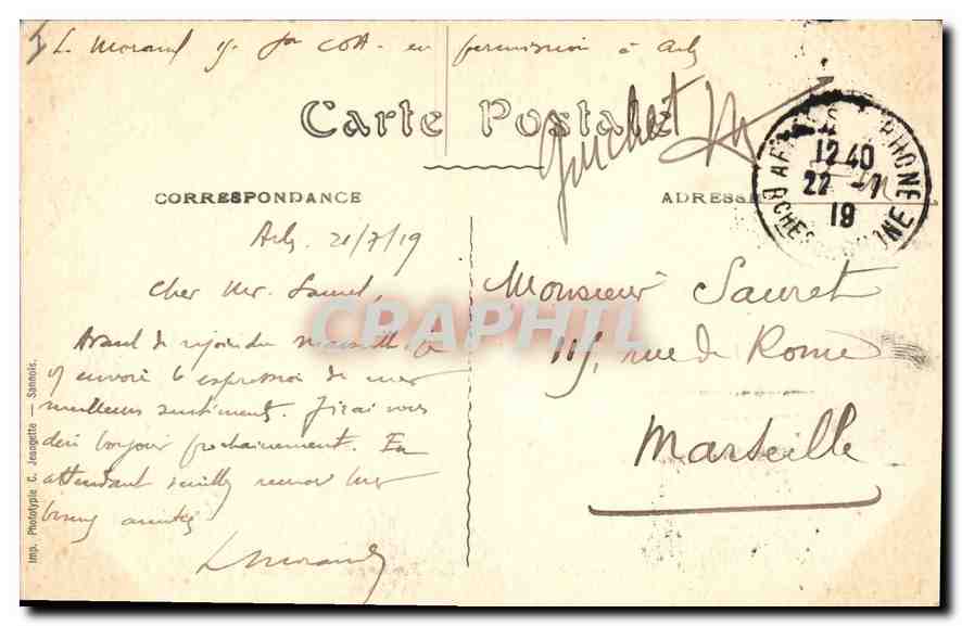 CPA Arles Les Aliscamps Les Tombeaux des Consuls  — Back