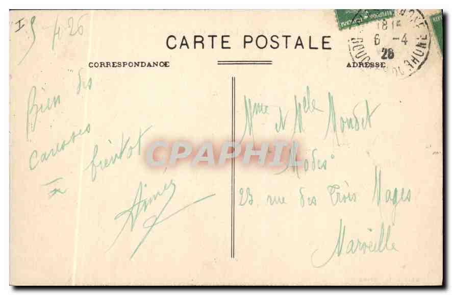 CPA Arles Le Theatre Antique  — Verso