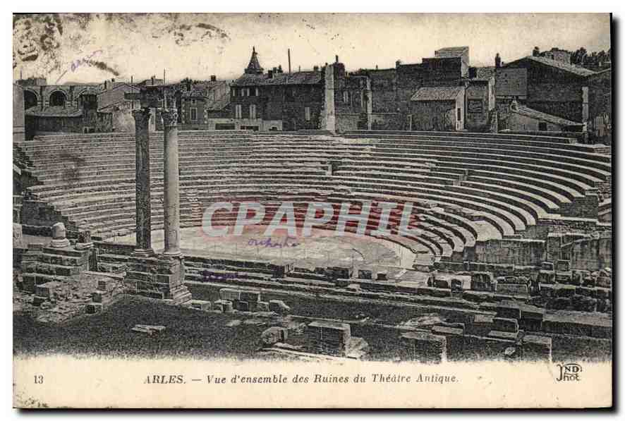 Arles — Vue d'ensemble des Ruines du Théâtre Antique — JND HODÉ, n°13