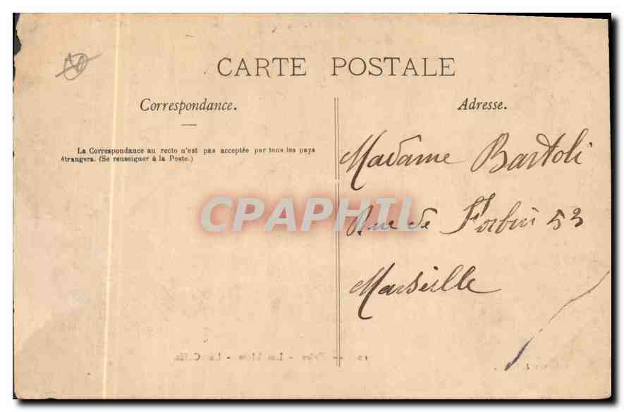 CPA Arles Les Lices Les Cafes  — Rückseite