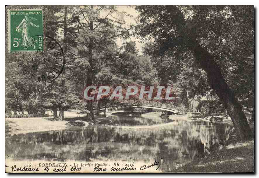 CPA Bordeaux Le Jardin Public 