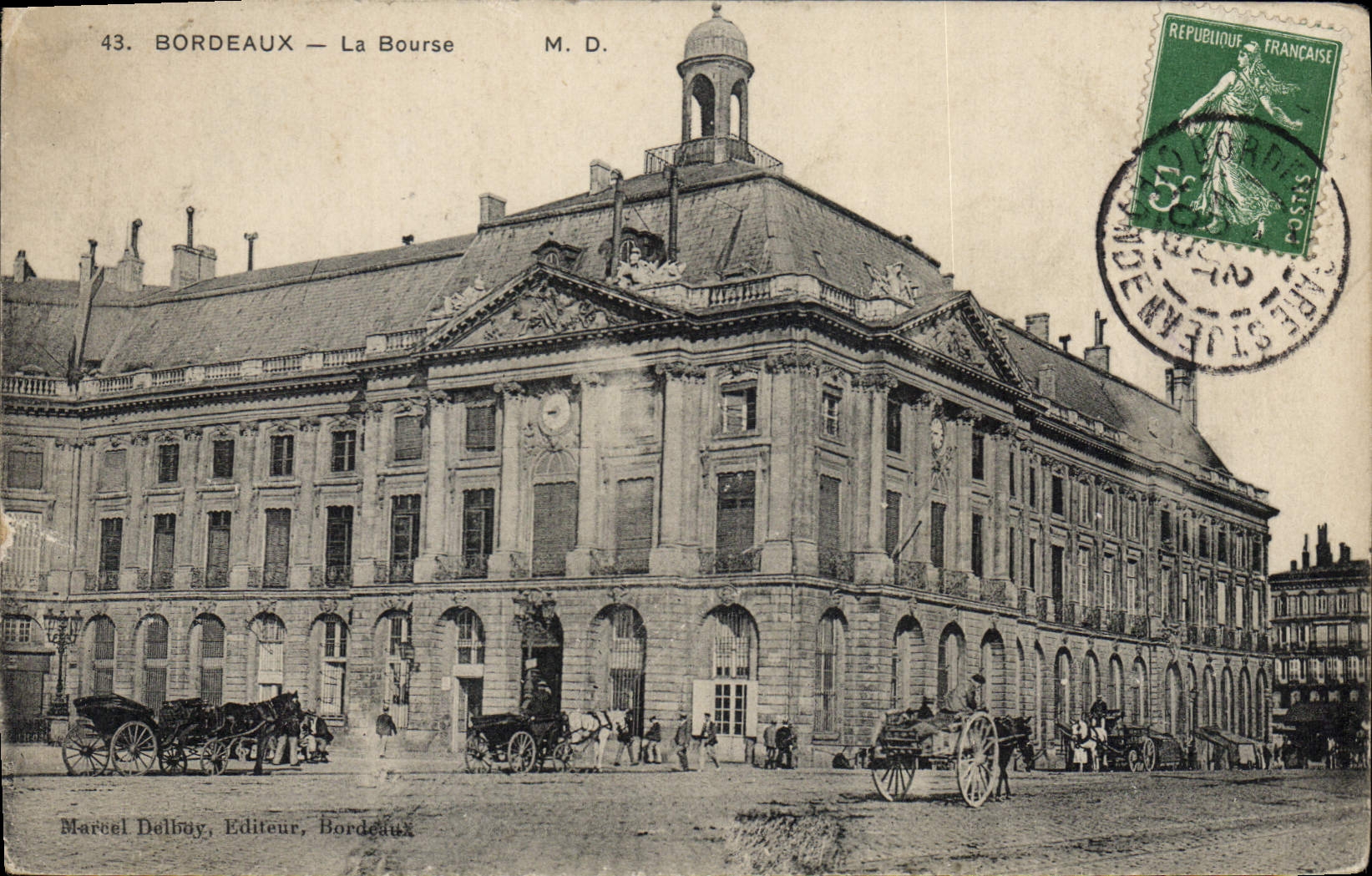 Bordeaux — La Bourse — Marcel Delbuy, Editeur, Bordeaux