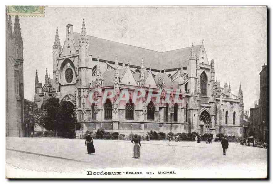 CPA Bordeaux Eglise St Michel 