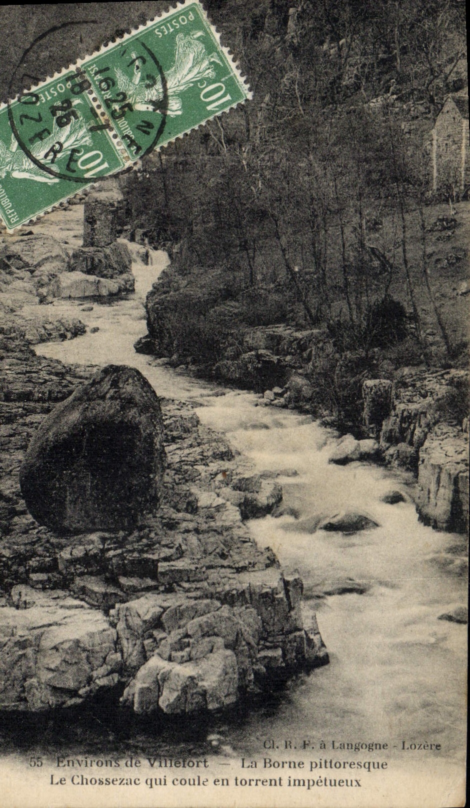 Environs de Villefort — La Borne pittoresque — Cl. R.F. à Langogne - Lozère
