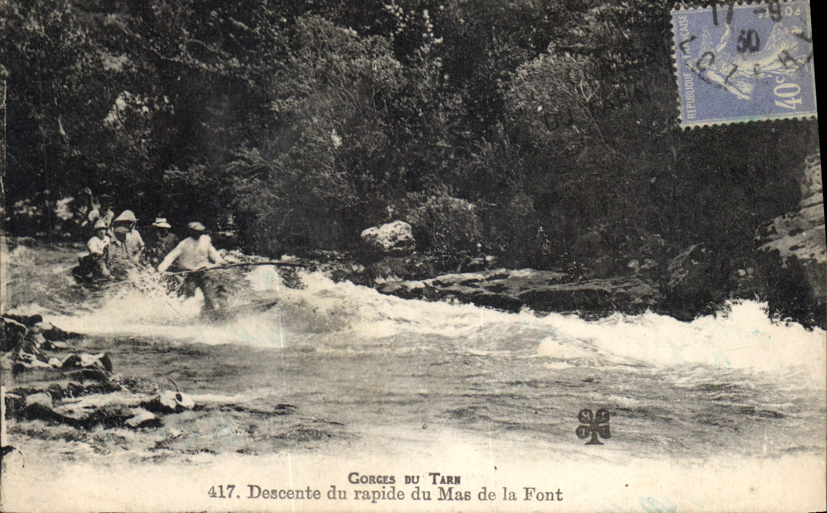 Gorges du Tarn — Descente du rapide du Mas de la Font — éditeur non identifié, n° 417