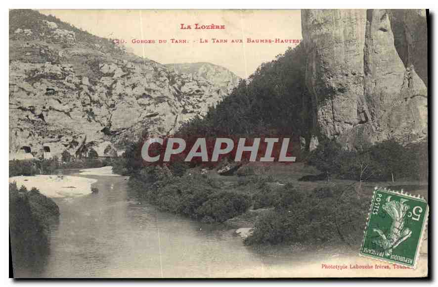 CPA La Lozere Gorges du Tarn Le Tarn aux Beaumes Hautes 