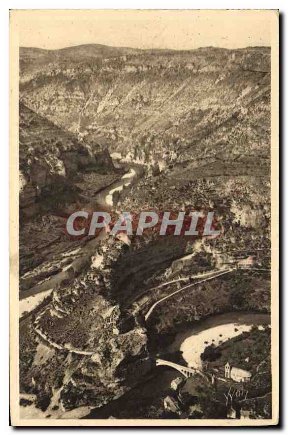 CPA Gorges du Tarn Causie Mejean Canon du Tarn et Cirques de Saint Chely et Pougnadoires 