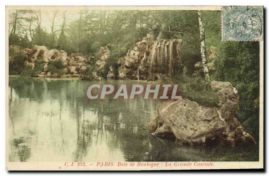 CPA Paris Bois de Boulogne La Grande Cascade 