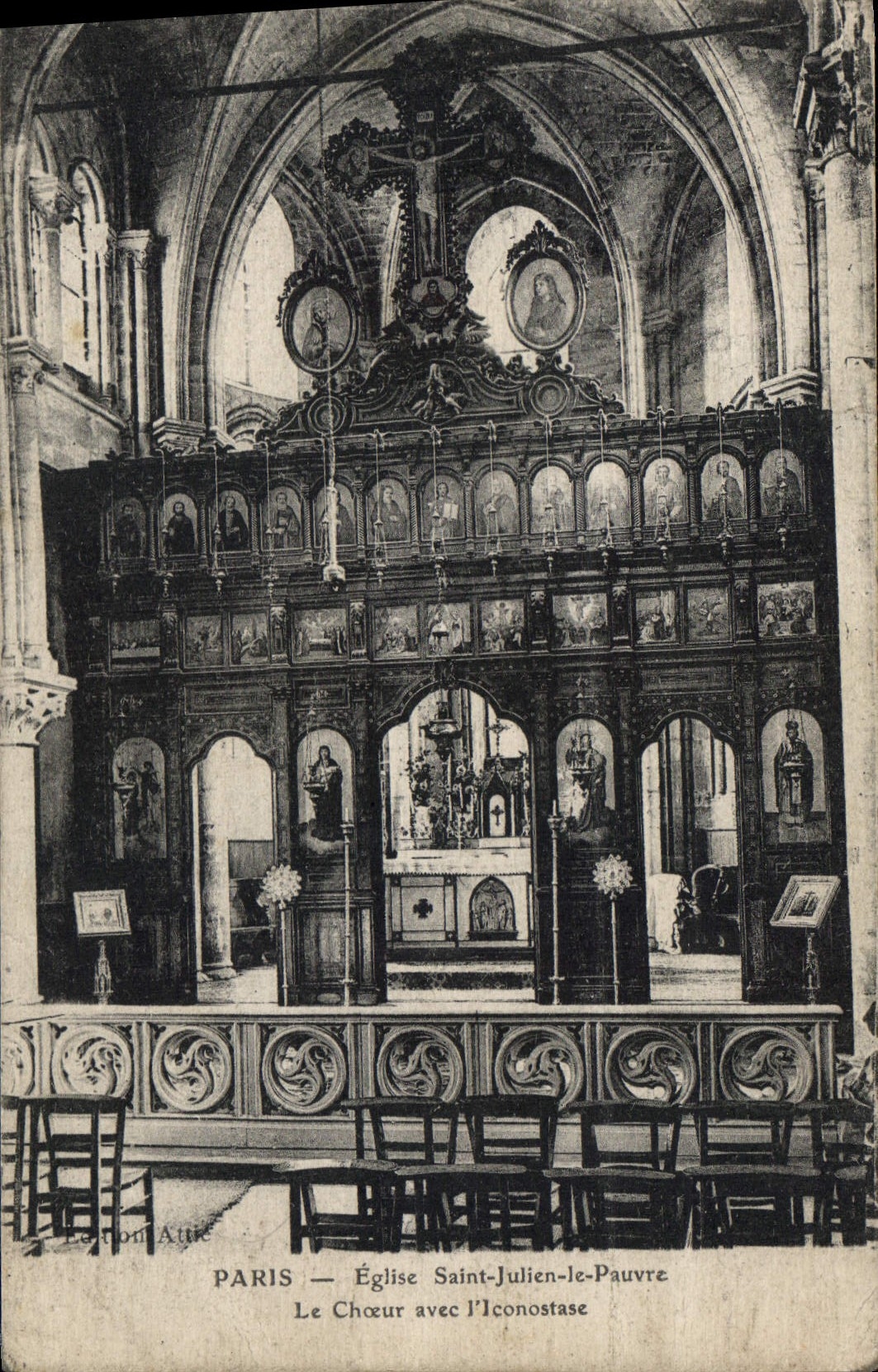 CPA Paris Eglise Saint Julien le Pauvre Le Choeur avec l'Iconostase 