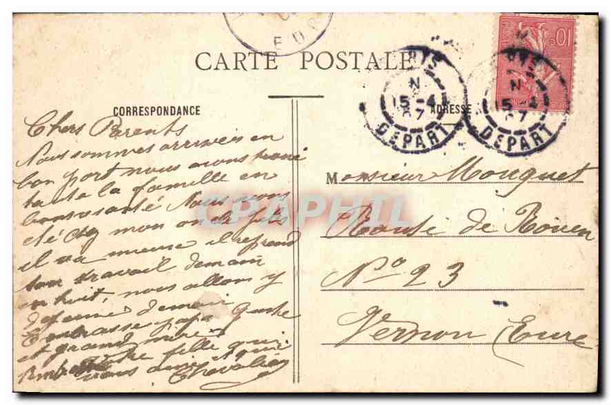 CPA Paris Avenue du Bois de Boulogne  — Rückseite