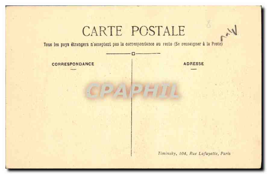 CPA Paris La Madeleine  — Rückseite