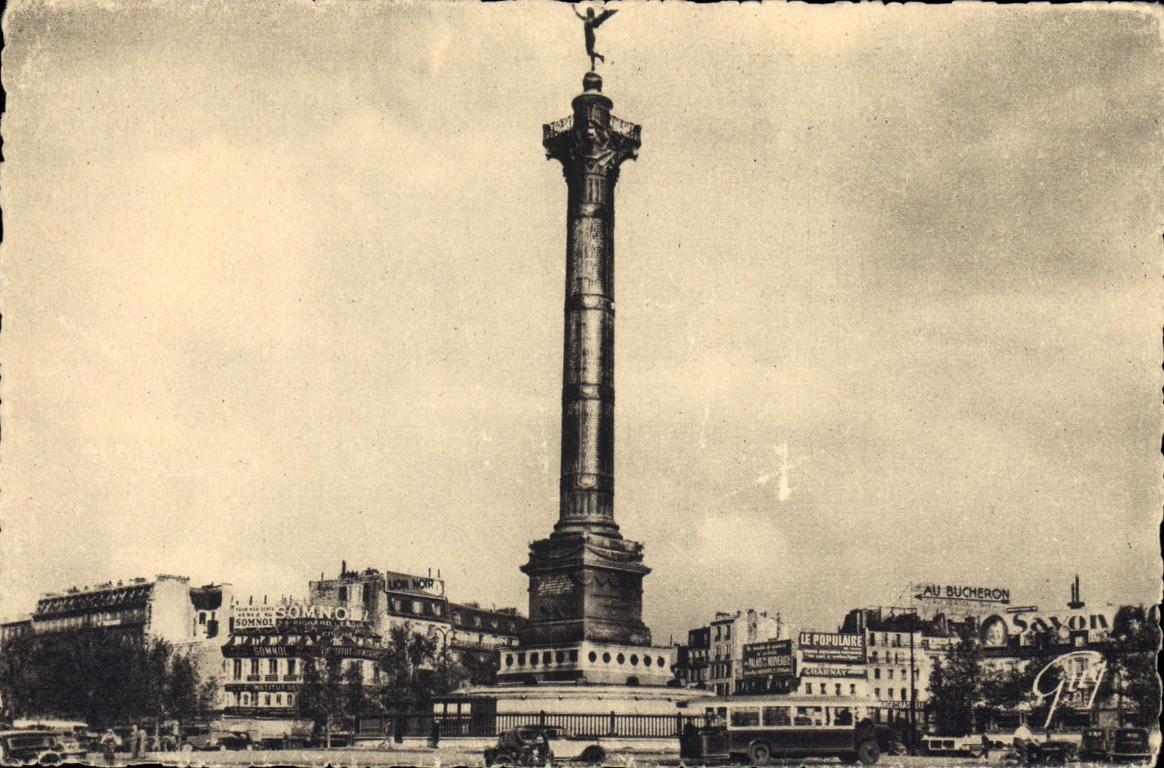 CPA Place de la Bastille et colonne de Juillet 