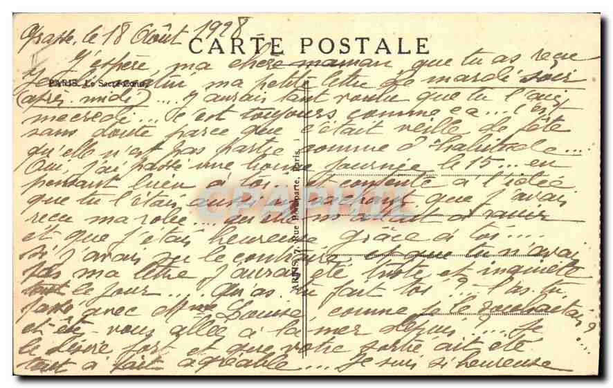 CPA Paris Le Sacre Coeur Publicite Sel Cerebos — Rückseite