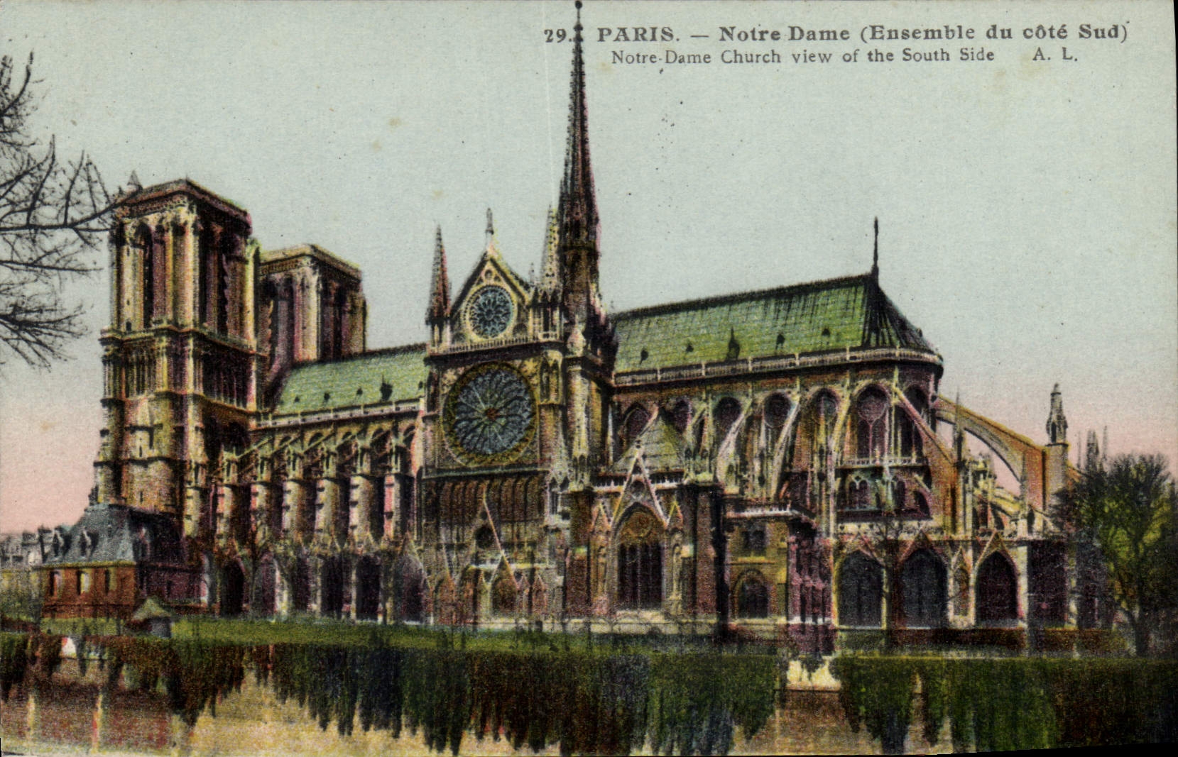 CPA Paris Notre Dame Ensemble du Cote Sud 