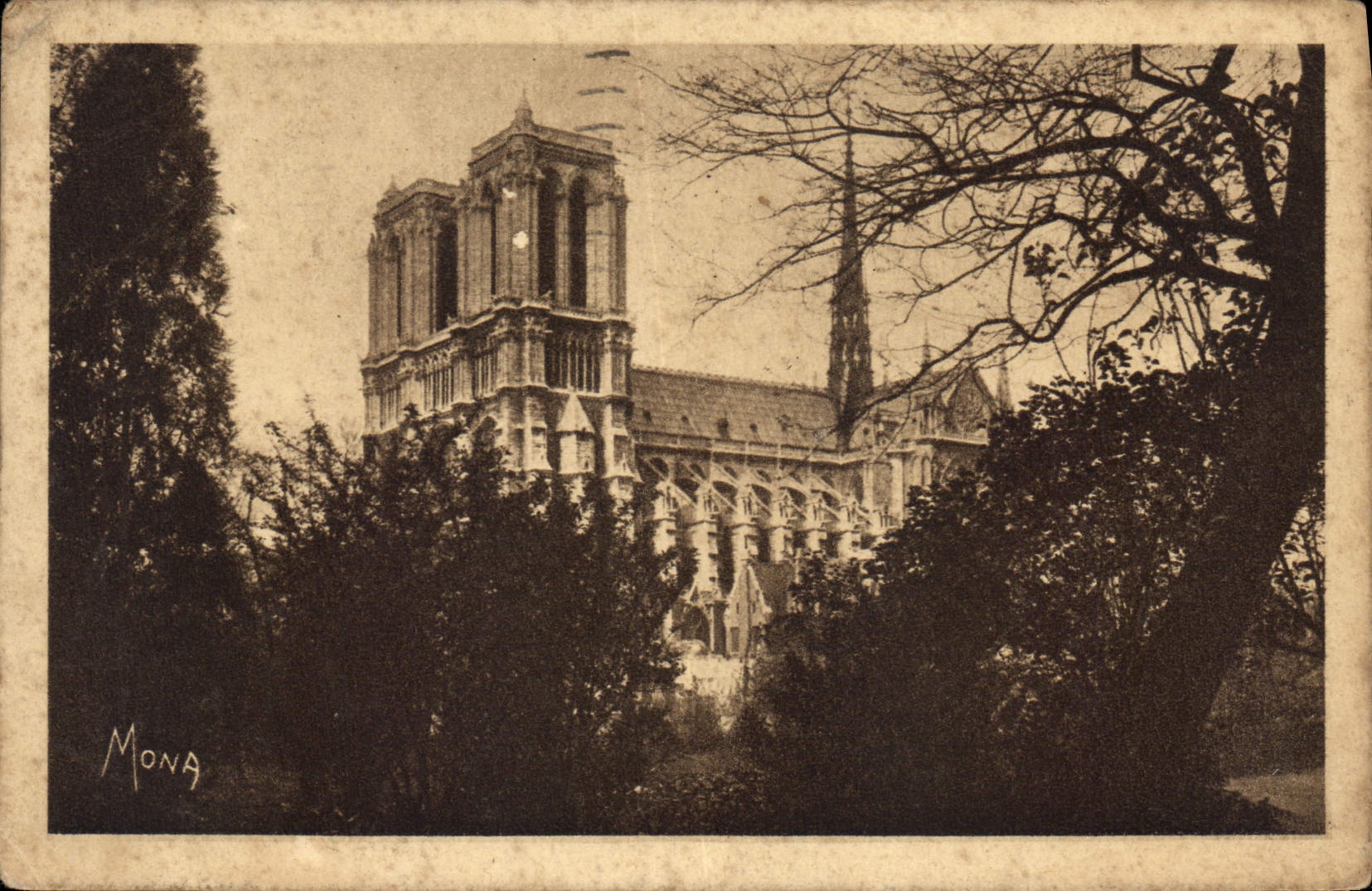 CPA Les Petits Tableux de Paris Cathedrale Notre Dame 
