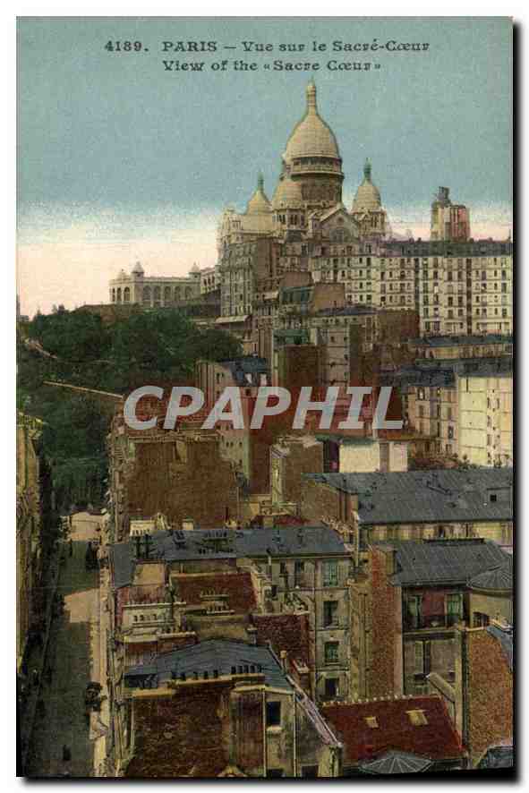CPA Paris Vue sur le Sacre Coeur 