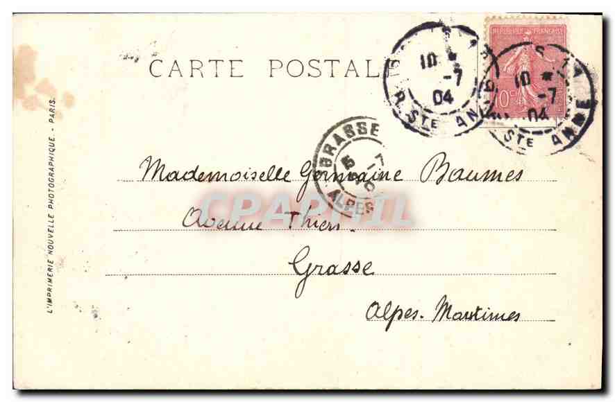 CPA Paris Buttes Chaumont Le Pont suspendu  — Rückseite