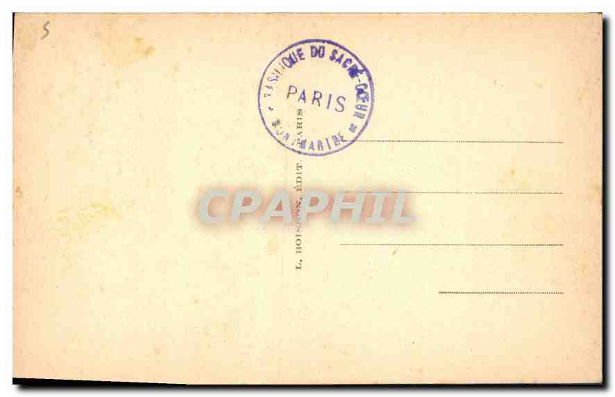 CPA Paris La Basilique du Sacre Coeur  — Rückseite