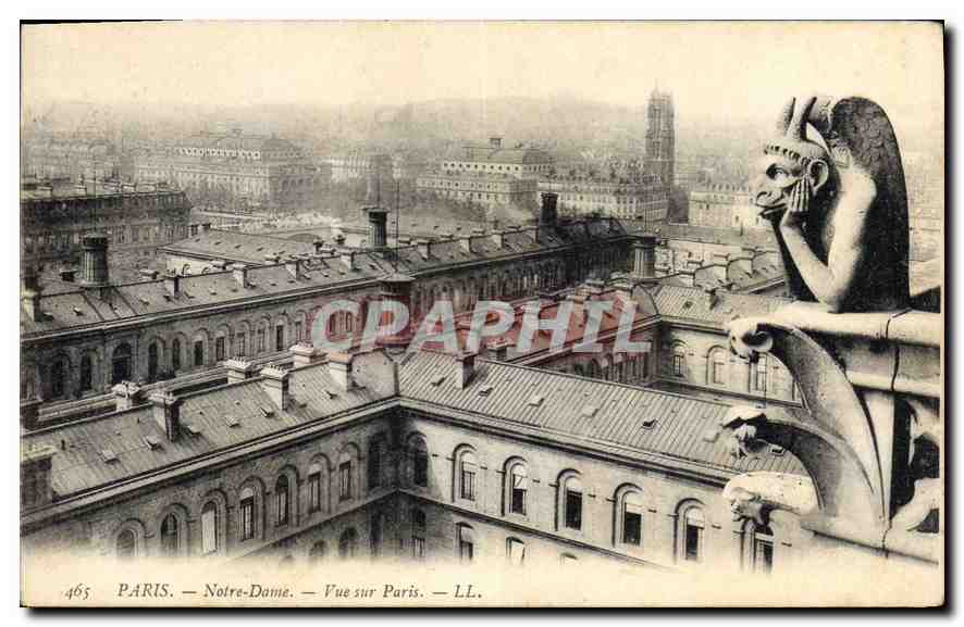CPA Paris Notre Dame Vue sur Paris 