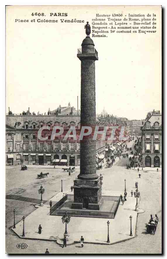 CPA Paris Place et Colonne Vendome 