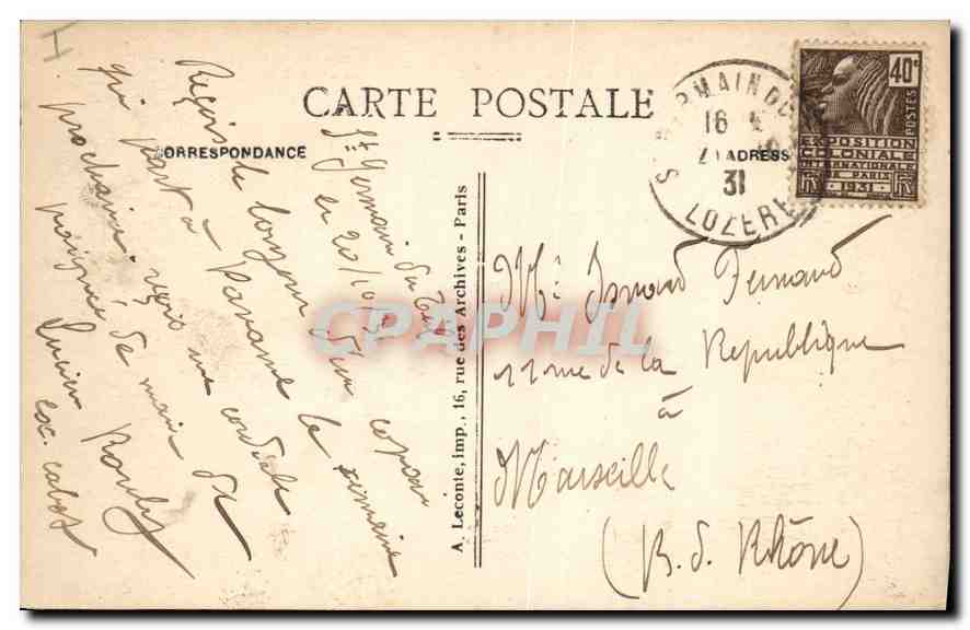 CPA Paris La Porte Monumentale du Grand Palais  — Rückseite