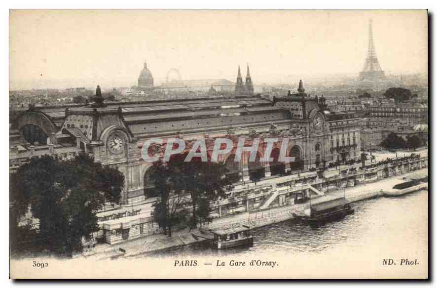 CPA Paris La Gare d'Orsay Tour Eiffel